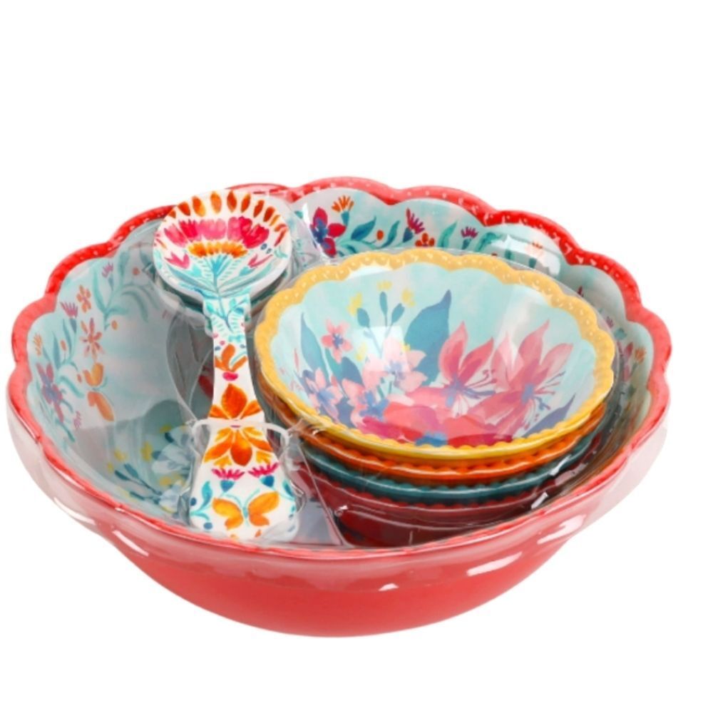 Pioneer Woman fresh vintage salad/pasta set 7-piece great gift idea